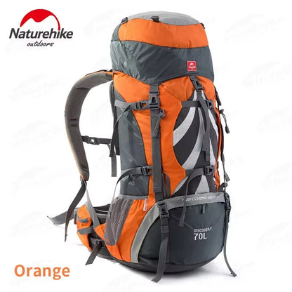 Naturehike 70+5L Backpack Hiking Travel Mountaineering Knapsack Softback Large Capacity Men Waterproof Rucksack With Rain Cover