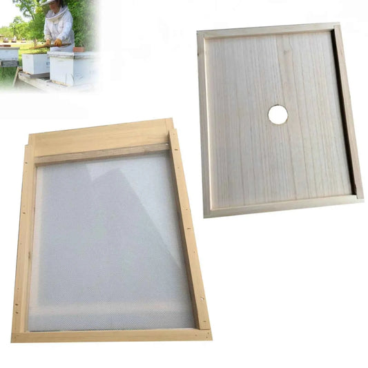 2-in-1 Beehive Bottom Board Kit 10-frame Beehive Bottom Board Beehive Inner Cover Screened Beehive Bottom Board Beekeeping Tool
