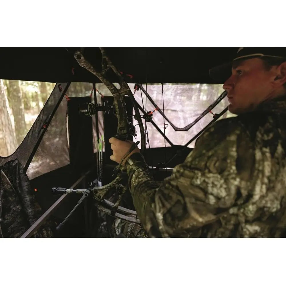 Two-Person 4x4 Elevated Hunting Blind with Tripod Stand, Hunting Gear Accessories Included