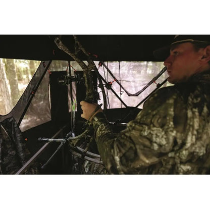 Two-Person 4x4 Elevated Hunting Blind with Tripod Stand, Hunting Gear Accessories Included