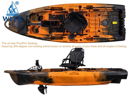 Customize Portable  Kayak With Split Hard Shell Electric Pedal-Driven Canoe For Solo Tandem Lake Sea Adventures Modular Assembly