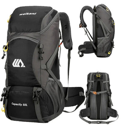50L Travel Backpack Camping Men Large Hiking Bag Waterproof