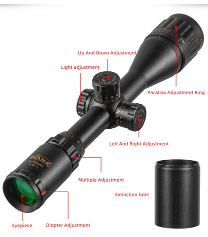 DIANA 4-16x44 Tactical Riflescope Optic Sight Green Red Illuminated Hunting Scopes RU Rifle Scope Sniper Airsoft Air Gun S