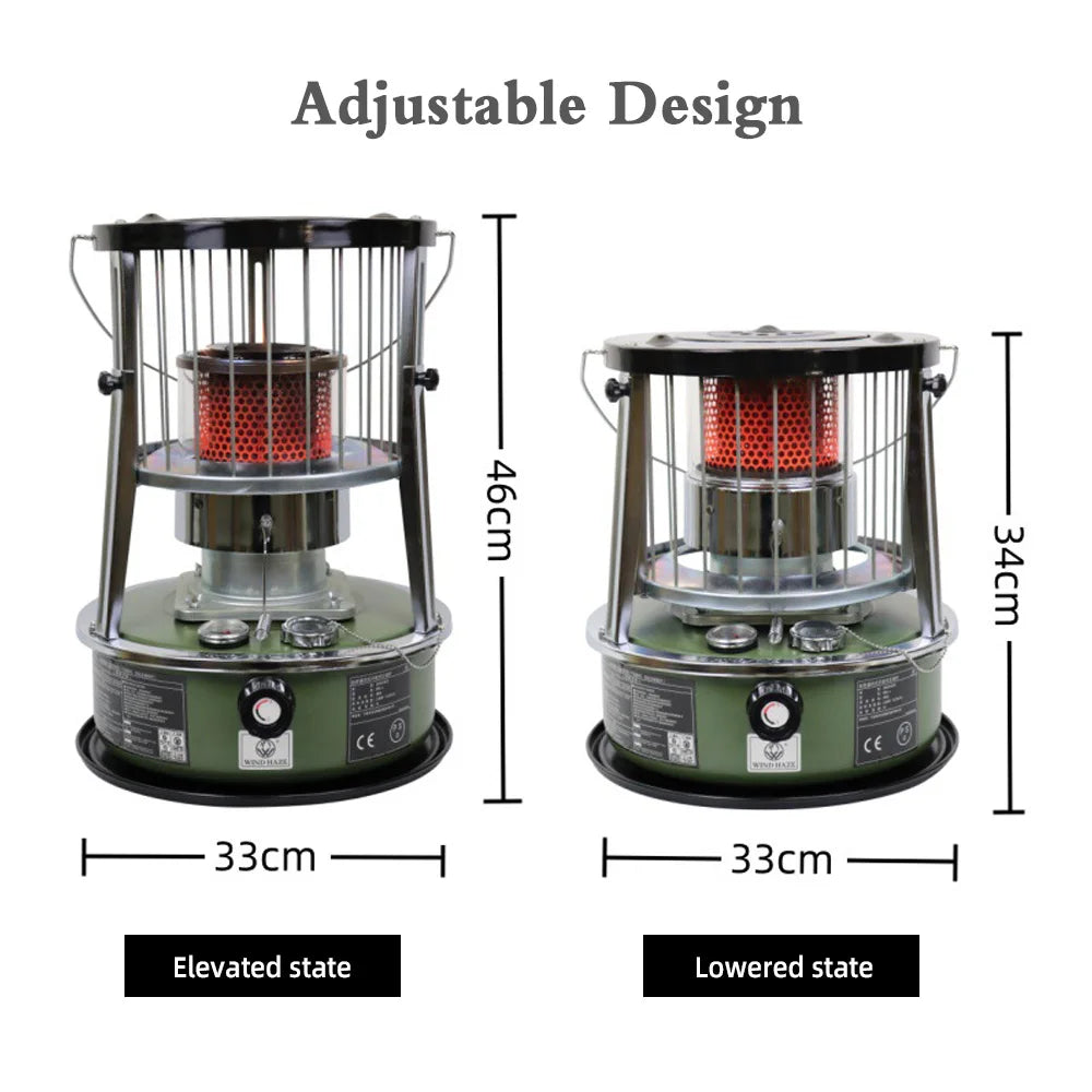 Liftable Kerosene Stove Home Outdoor Camping Barbecue Ice Fishing Kerosene Heating Stove Extremely Cold Weather Oil Stove