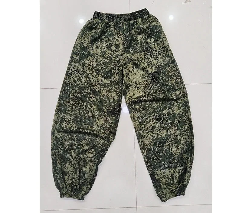 Men Fishing Hiking Sets Outdoor Tactical Mesh Hoodie Mosquito-Proof Set Camping Jacket Elastic Waistband Hunting Pants Men Kids