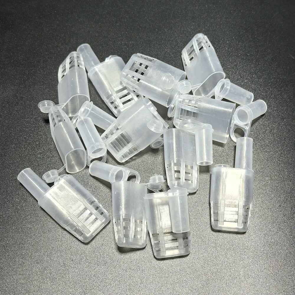 120 Pcs Bee Queen Cages Protection Queen Wangtaipu Bee Equipment Plastic White Safety Beekeep Cage Beekeeping Supplies