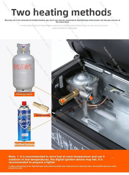 Portable Outdoor Gas Heater Stove for Camping and Ice Fishing Propane Cylinder Heating Stove for Tent Patio Portable Gas Burner
