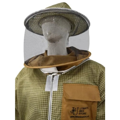 Ultra Ventilated Bee Jacket Beekeepers 3 Layer Beekeeping Jacket Sting Resistant Apiarist Jacket for Men and Women with Pair of