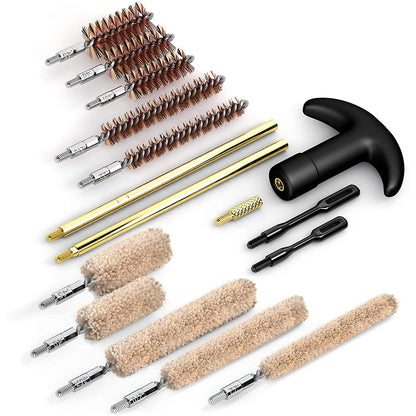 28PC Gun Barrel Brush Cleaning Kit for Pistol Airsoft AR15 AR10 M4 M16 Sig Sauer 1911 Taurus Glock g17 19 22 34 G43X Accessories