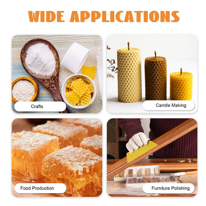 30-Pack Natural Beeswax Hive Foundations Beekeeper's Starter Kit 7.68x16.34" Beekeeping Sheets for Increased Honey Production