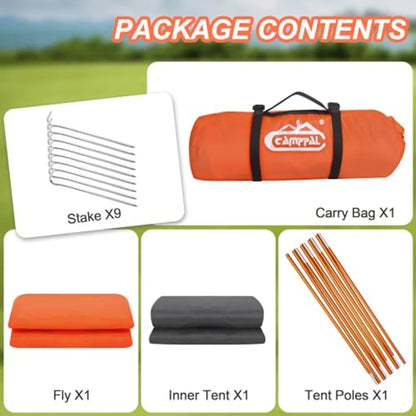1 Person Tent for Camping Hiking Mountain Hunting Backpacking Tents 4 Season Resistance to Windproof Rainproof and Waterproof