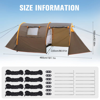 Oxford 2-Person Bikepacking Tent Windproof Lightweight Tent Rainproof Waterproof Tent for Camping & Hiking