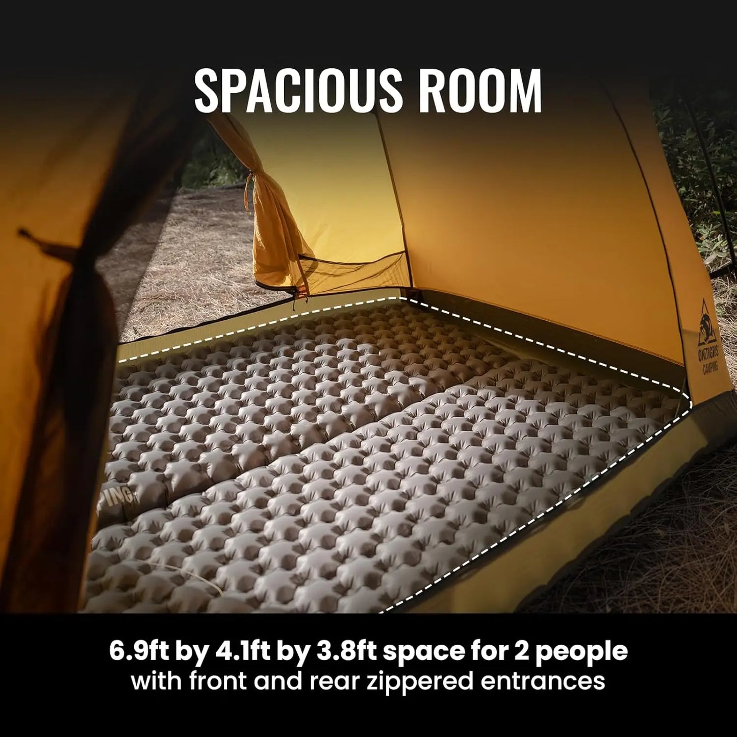 4 Season Waterproof Lightweight Camping Tent for 2 Person Easy Setup Outdoor Hiking Backpacking