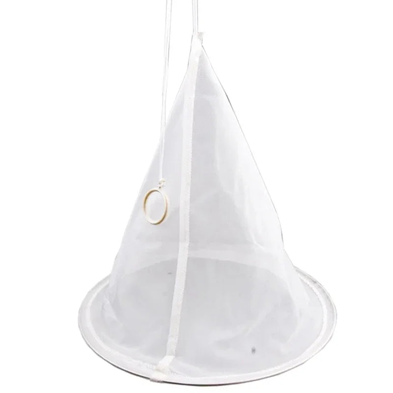 Bee Honey Filter Wooden Honey Filtering Stand with Nylon Impurities Filtration Net Beekeeping Honey Processing Beekeeper Tools