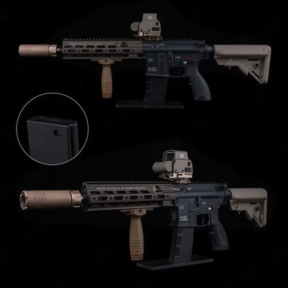 Display Stand AR 15 Style for M4 and AR15 ((AEG) ABS Decorative Magazine Glass Base Rifle Stand for Hunting Airsoft Accessories