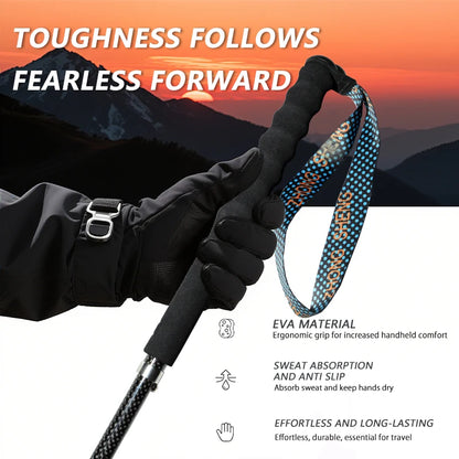 Local+ Carbon City Walking Running Sticks Lightweight T800 Carbon Fiber Collapsible Telescopic Pole Hiking Cane Trekking Poles