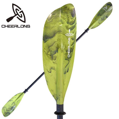 Kayak Paddle with Fiberglass Shaft and PP Blade, Floating Kayaking Oars, Adjustable 230-240 cm/ 90.5-94.5 Inches