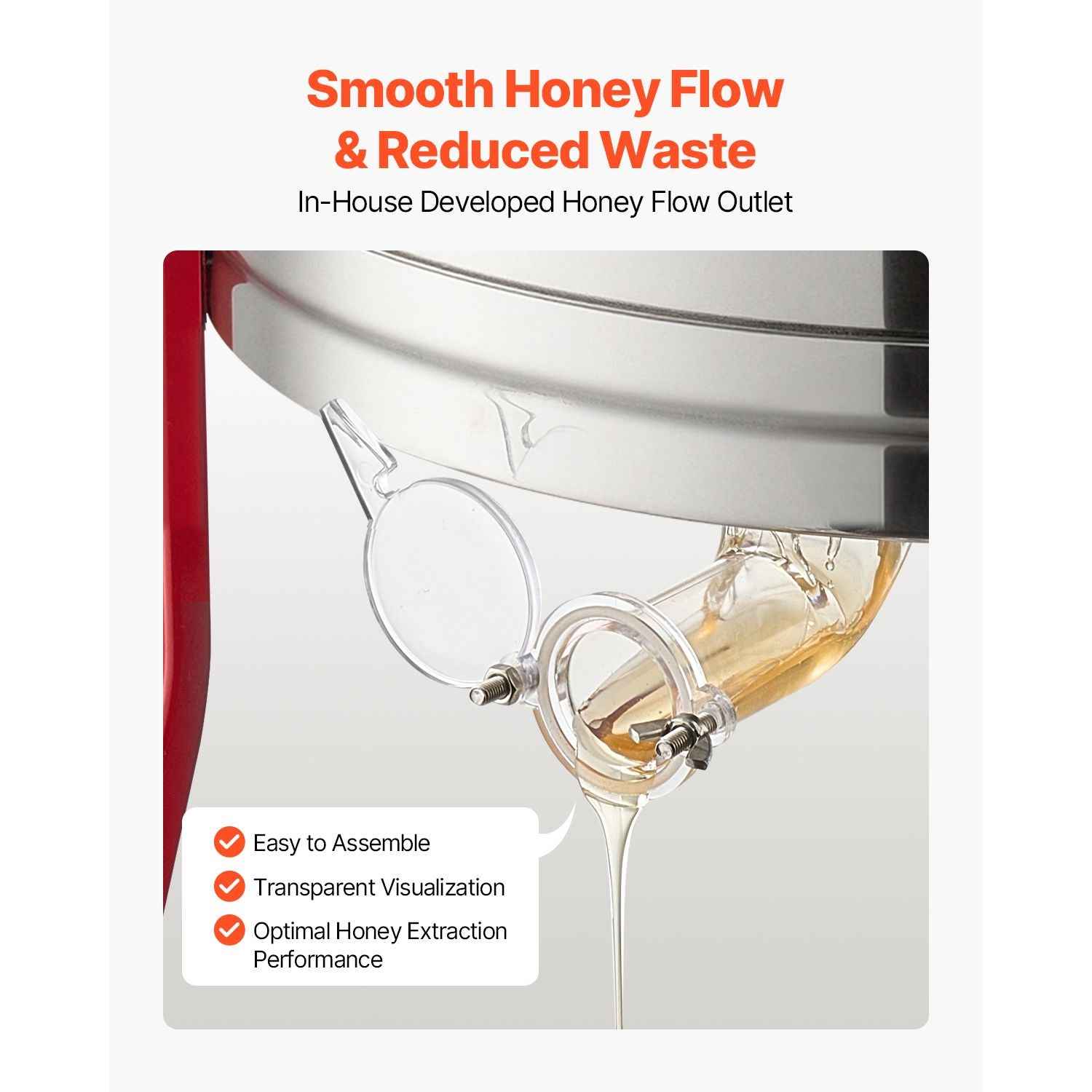 Electric Honey Extractor, 6 Frame Honey Spinner with Transparent Lid, 140W Stainless Steel Honeycomb Drum Spinner, Height Adjustable, Honeycomb Extraction Equipment for Beekeeping