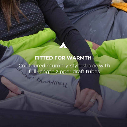 20F and 5F Degree Sleeping Bag; Lightweight, Warm Weather Mummy Sleeping Bags for Adults and Kids, Camping, Backpacking, Hiking