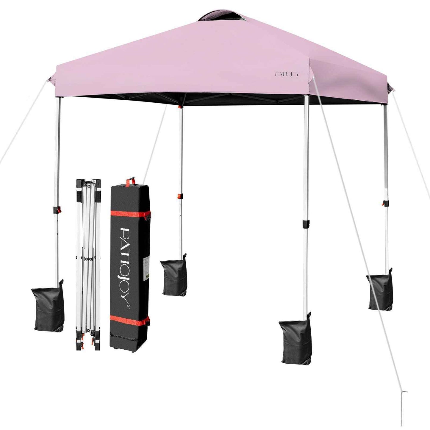 6.6 x 6.6 Feet Outdoor Pop-up Canopy Tent with Roller Bag