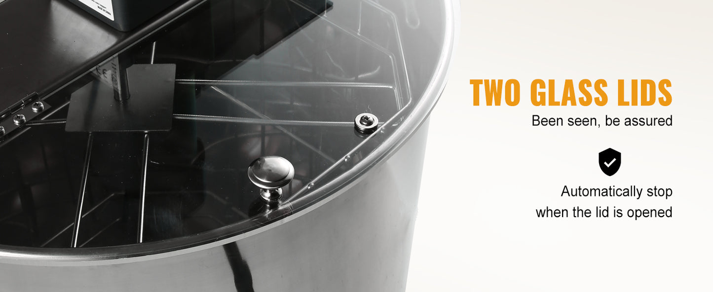 SucceBuy Honey Extractor 2 3 4 Frame Manual Electric Stainless Steel Honeycomb Spinner Crank Honey Centrifuge Beekeeping Equipment