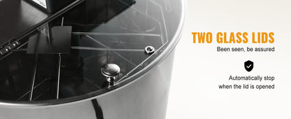SucceBuy Honey Extractor 2 3 4 Frame Manual Electric Stainless Steel Honeycomb Spinner Crank Honey Centrifuge Beekeeping Equipment